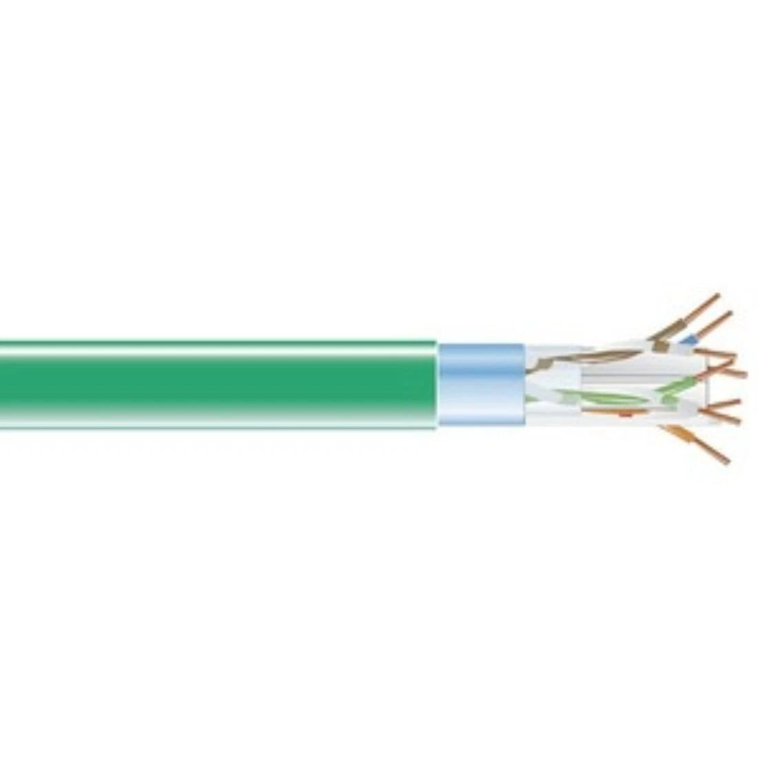 EVNSL0607A1000 - Black Box 1000ft Cat6 Shielded Solid Cable Green