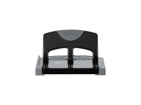 A7074136 - Swingline 45-Sheet SmartTouch Three-Hole Punch 9/32" Holes Black/Gray