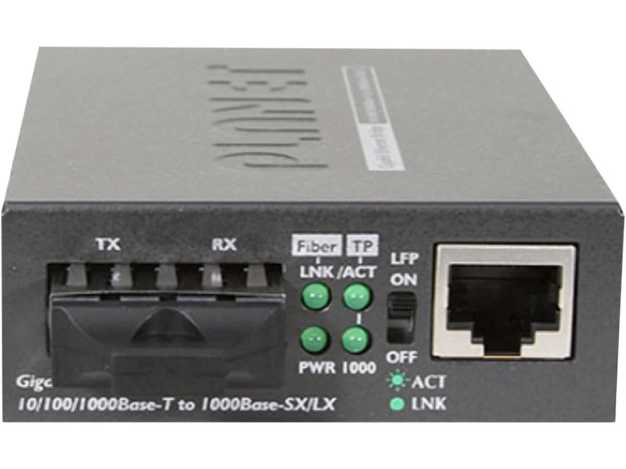 GT-802 - Planet 10/100/1000Base-T to 1000SX Gigabit Media Converter MM SC