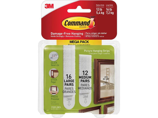17209-28ES - 3M Command Picture Hanging Strips Mega
