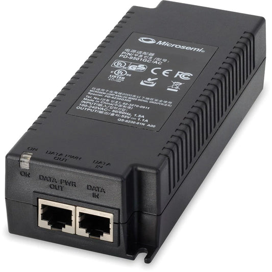 PD9501GCACUS - Microsemi 1 port 60W IEEE 802.3bt-compliant indoor PoE midspan