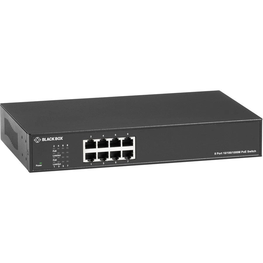 LPB1308A-R2 - Black Box LPB1300 Series Gigabit Ethernet PoE+ Switch