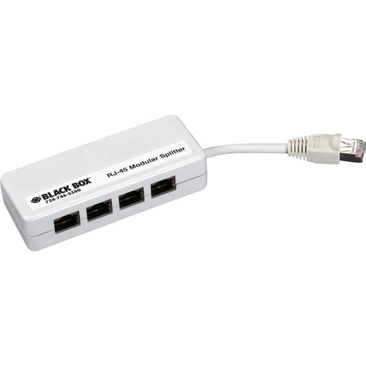 FM835R2 - Black Box RJ45 Shielded Mod Splitter 1RJ45/4RJ45 B Pin