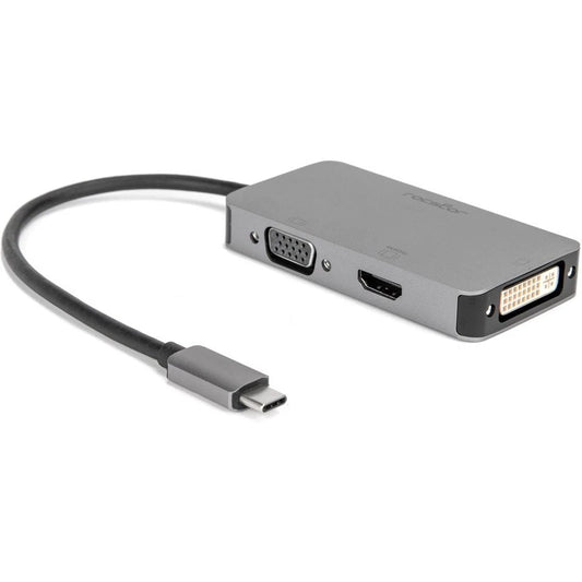 Y10A266A1 - Rocstor Premium USB-C Multiport Hub 3-in-1 HDMI VGA or DVI Adapter