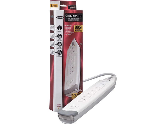 F9H700-06 - Belkin 6 Feet 7 Outlets 885 joules Home Series SurgeMaster