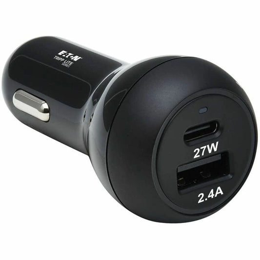 U280C0239W1B - Tripp Lite 39W Dual Port USB-C & USB-A Car Charger Adapter