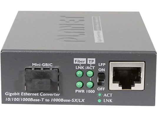 GT-805A - Planet 10/100/1000Base-T to 1000FX SFP Media Converter