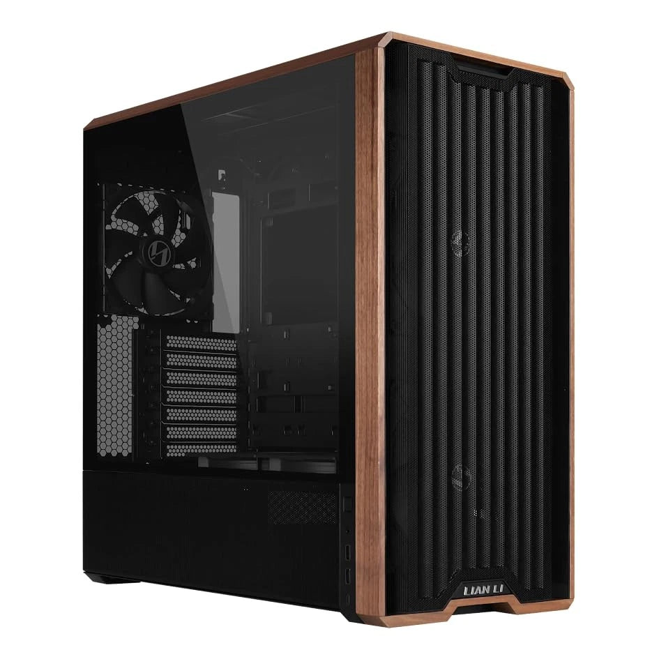 LAN217X - Lian Li LANCOOL 217 Walnut Wood Computer Case Mid-Tower ATX PC Case