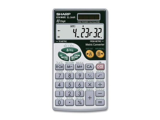 SHREL344RB - Sharp Metric Conversion Wallet Calculator 10-Digit LCD Minimum