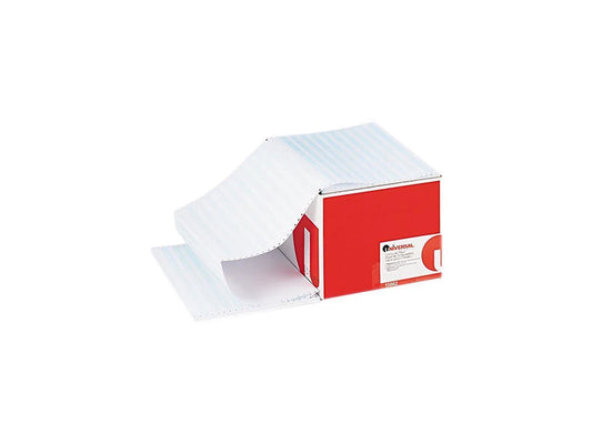 UNV15862 - Universal nBlue Bar Computer Paper 14-7/8 x 11 Perforated Margins