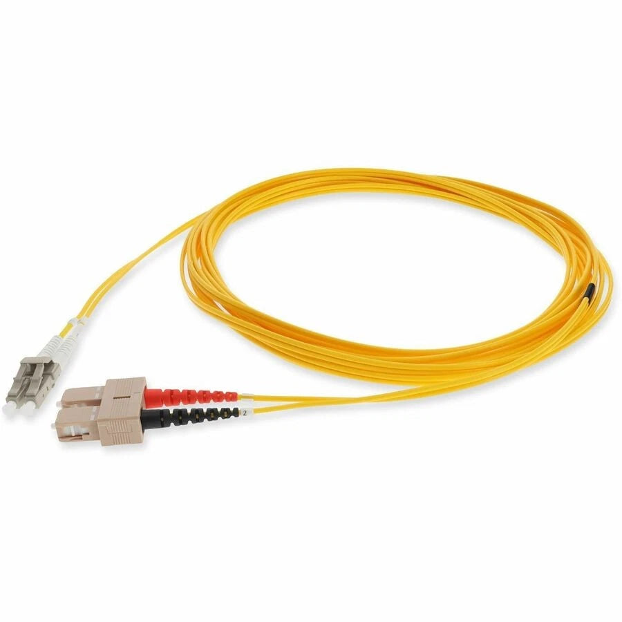 ADDSCLC3M6MMFYW - AddOn 3m SC to LC Yellow OM1 Duplex OFNR Riser-Rated MMF Fiber Patch Cable