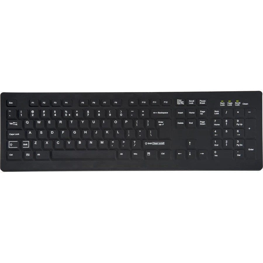 KBACK104SBNUNUS - TG3 Electronics CK104S Keyboard 104 Keys Low Profile Washable