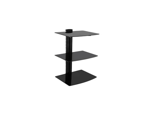 DVD313-BNDLPC17 - Megamounts 3 Shelf Tempered Glass Multimedia Mount