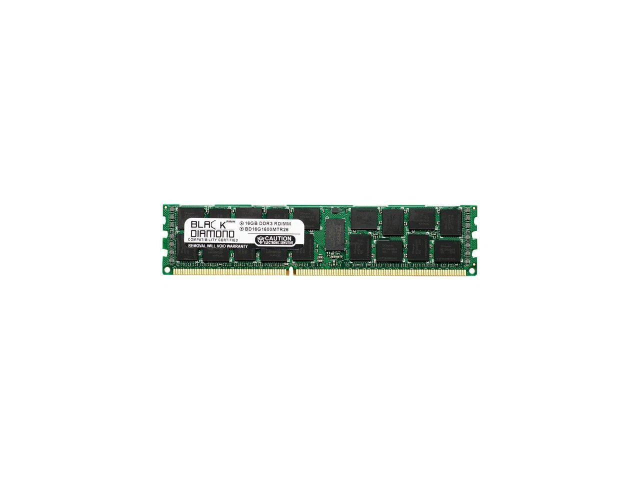 BD16G1600MTR26 - Black Diamond Server Memory 16GB 240-Pin DDR3 SDRAM ECC Registered DDR3 1600