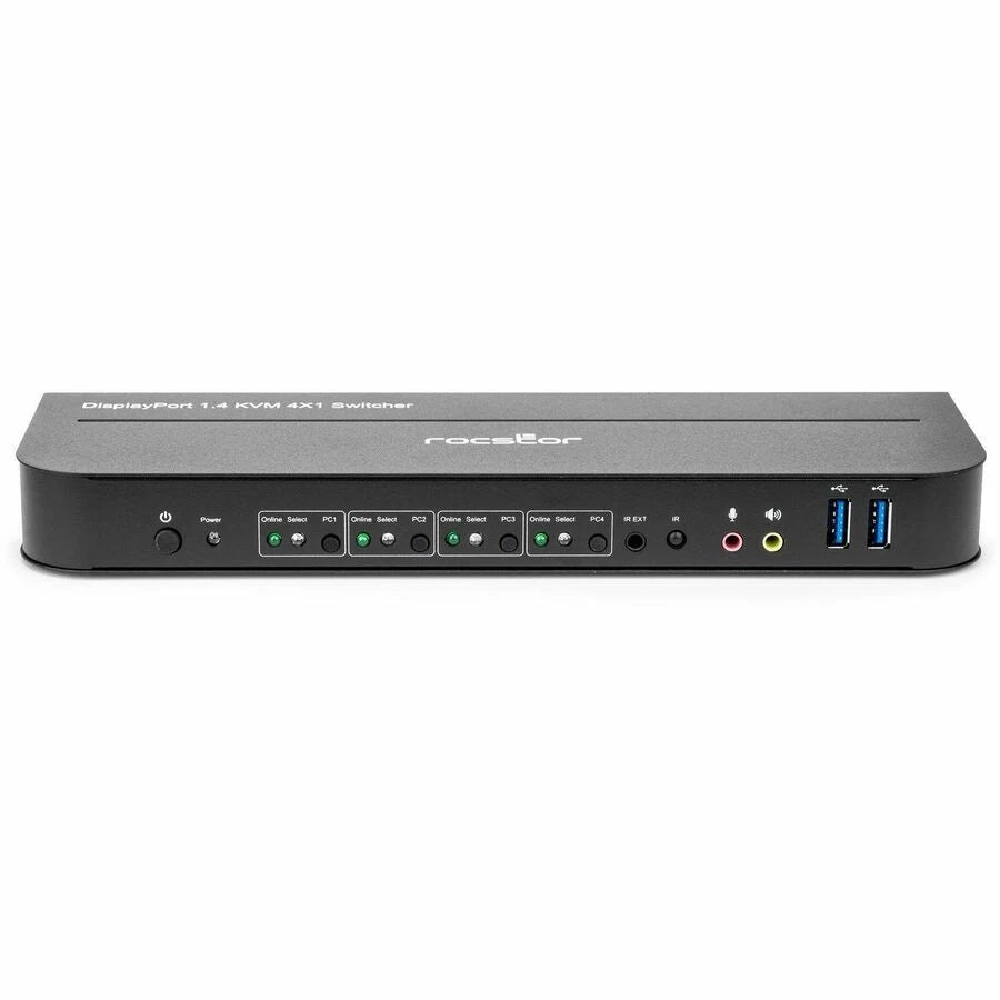 Y10A327B1 - Rocstor SolidKVM SK04 DisplayPort 1.4 and USB 3.0 4.1 KVM Switch