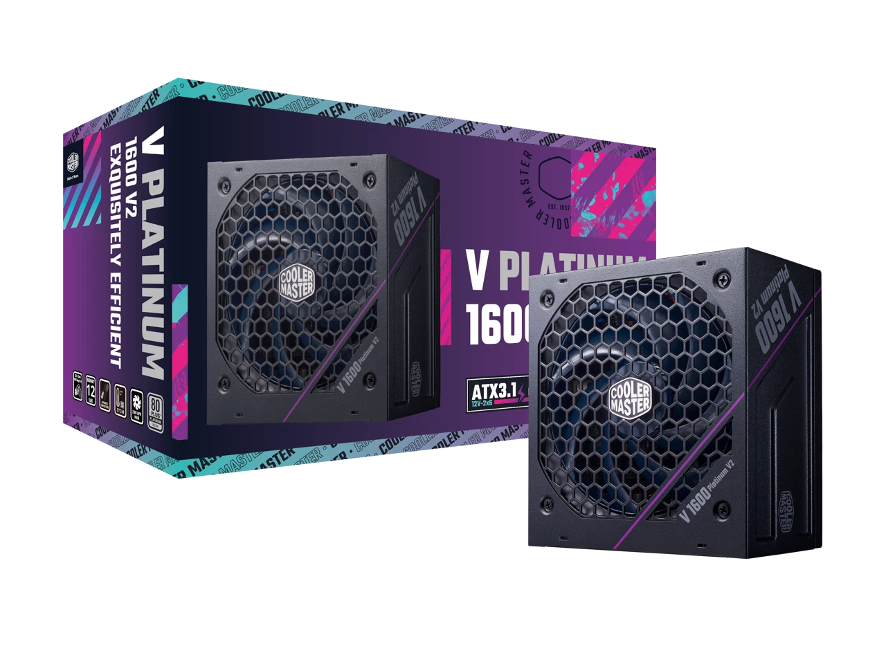 MPZ-G002-AFAP-BUS - Cooler Master V Platinum 1600W V2 ATX 3.1 Full Modular PSU 80+ Platinum