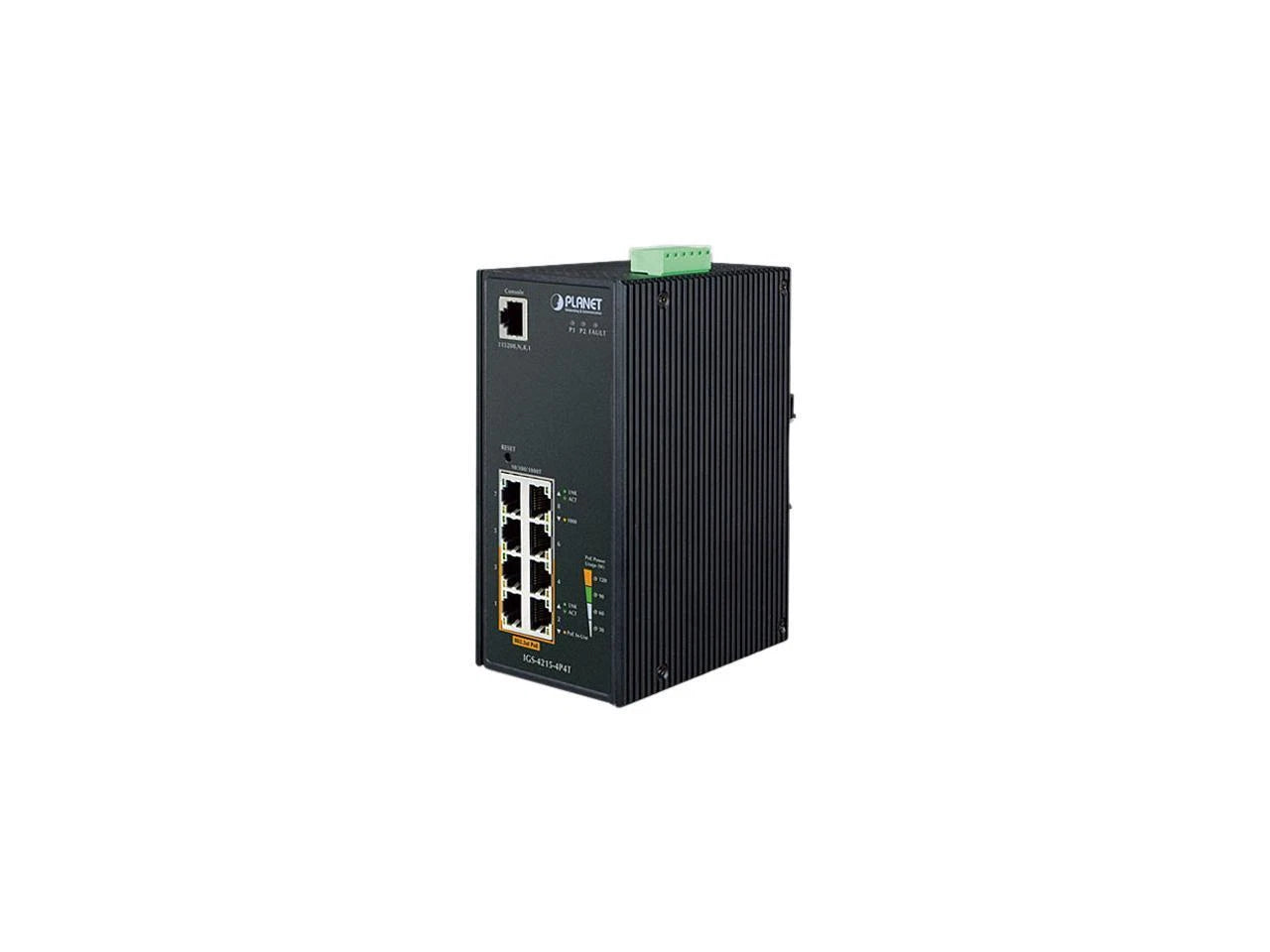 IGS-4215-4P4T - Planet Industrial 4-Port 10/100/1000T 802.3at PoE + 4-Port 10/100