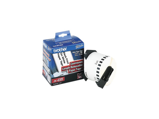 DK4205 - Brother Removable Paper Label Tape 2.4" x 100ft. Roll White