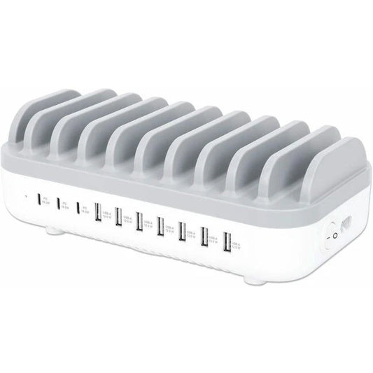 180856 - Manhattan 120 W 10-Port USB Charging Station