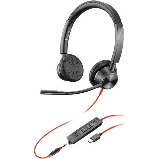 8M3V4AAABA - Poly Blackwire 3325 Headset +USB-C/A Adapter TAA