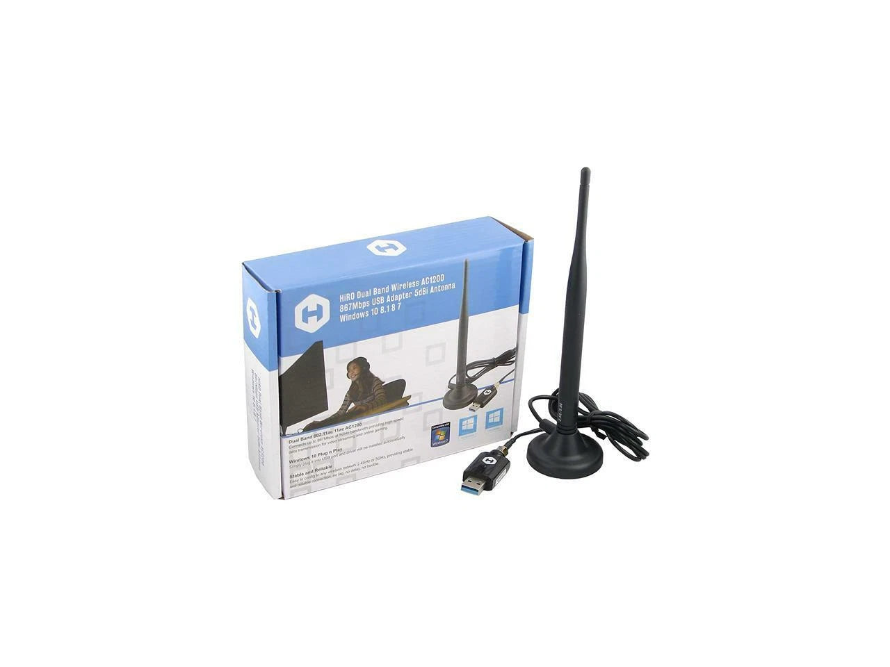 H50355 - HIRO Dual Band 802.11ac AC1200 Wireless USB Network Adapter