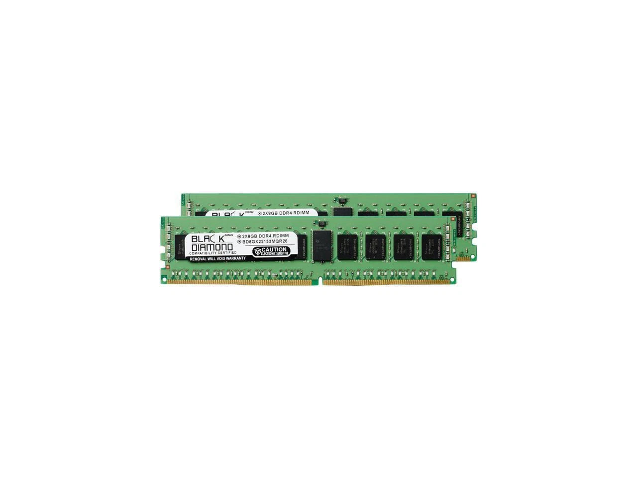 BD8GX22133MQR26 - Black Diamond Memory 16GB 2 x 8GB ECC Registered DDR4 2133 PC4 17000 Server