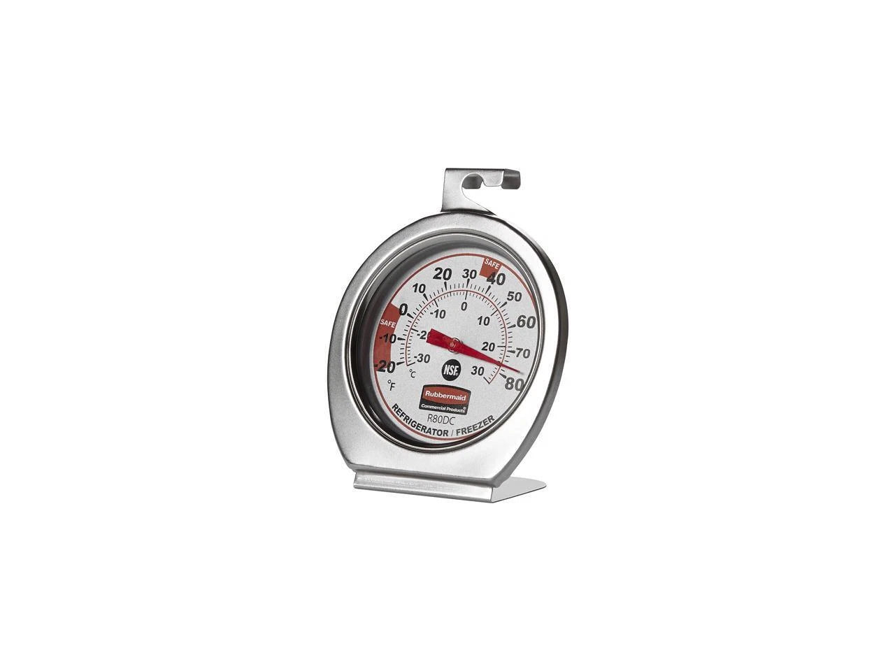 PELR80DCCT - Rubbermaid Analog Thermometer20°F -6.7°C to +80°F 26.7°C Dual Dial