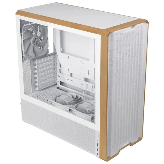 LAN217W - Lian Li LANCOOL 217 Walnut Wood Computer Case Mid-Tower ATX PC Case
