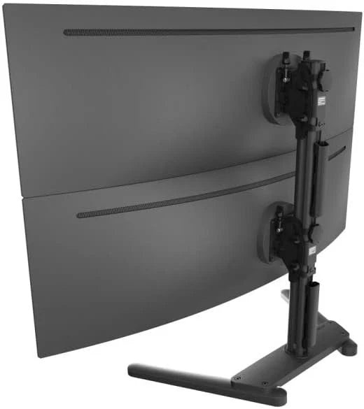 AWMS-2-BT75-FS-B - Atdec FreeStanding Heavy Duty Dual Vertical Monitor Mount