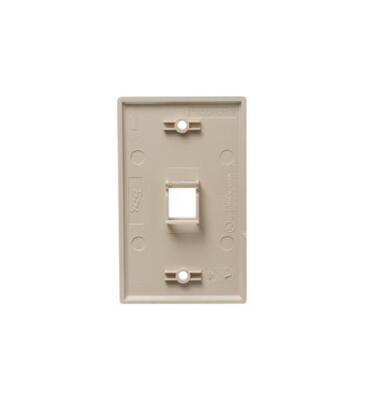 FACE1IV - ICC 1-Port Keystone Wall Plate 1 UL Listed Durable ABS Plastic Single