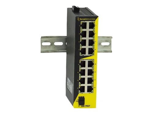 SW-7617 - Brainboxes 16x 10/100 1x SFP Enet Switch Perp Hardened Industrial