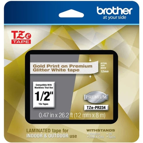 TZEPR234 - Brother TZe Premium Laminated Tape 0.47" x 26.2ft