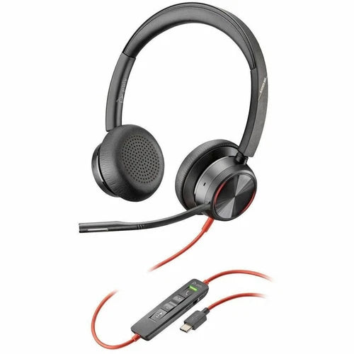 8X225AA - Plantronics Poly Blackwire 8225 Stereo Microsoft Teams USB-C Headset + USB-C/A