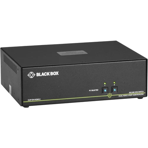 SS2PDHHDMIU - Black Box NIAP 3.0 Secure 2-Port Dual-Head HDMI KVM Switch