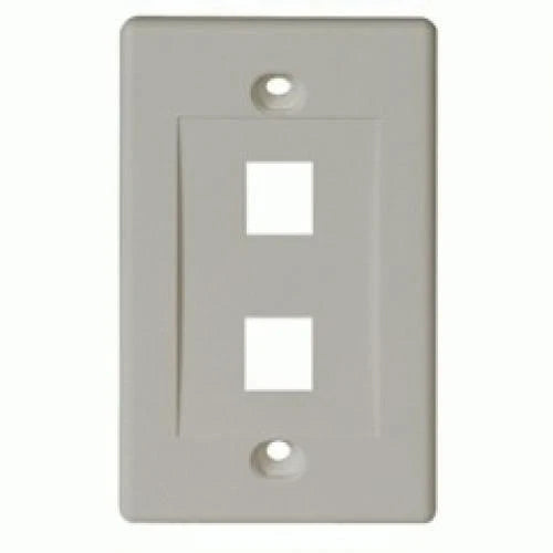 N042001WH - Eaton 2PORT KEYSTONE FACEPLATE