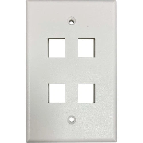 N042AB-004-IVM - Eaton Safe-IT 4-Port Single-Gang Keystone Wall Plate