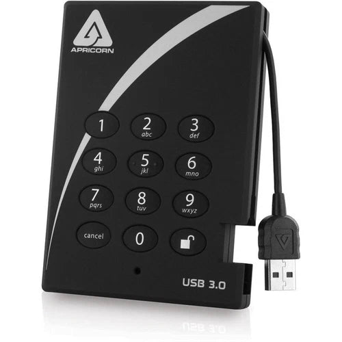 A25-3PL256-S2000 - Apricorn Aegis Padlock 2TB USB 3.0 External Solid State Drive
