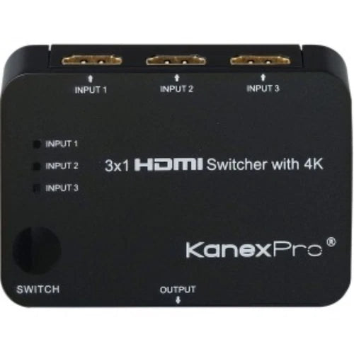 SWHD3X14K - KanexPro 3x1 HDMI Switcher