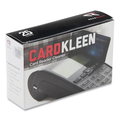 RR1222 - Read Right CardKleen Presaturated Magnetic Head Cleaning Cards 3 3/8"x2 1/8"
