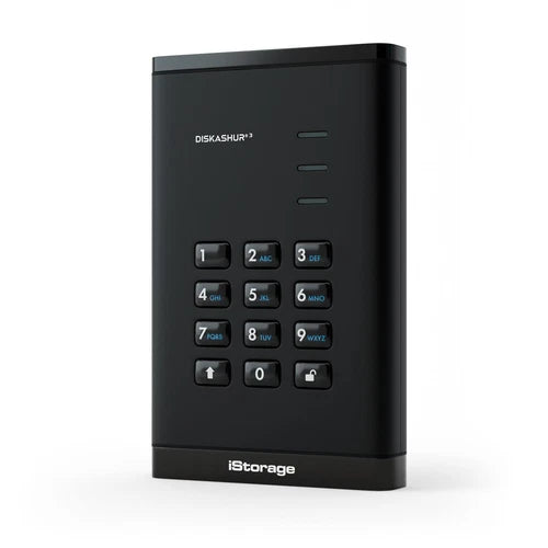ISDA3256SSD1000B - iStorage 1TB diskAshur3 USB 3.2 Gen 1 Encrypted Portable SSD