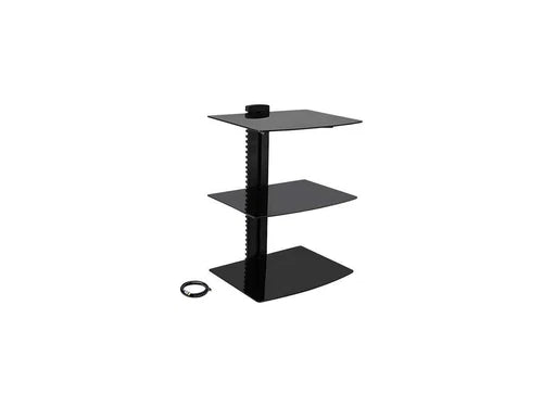 DVD-313-HDMI-BNDL-2 - Megamounts 3 Shelf Tempered Glass Multimedia Mount