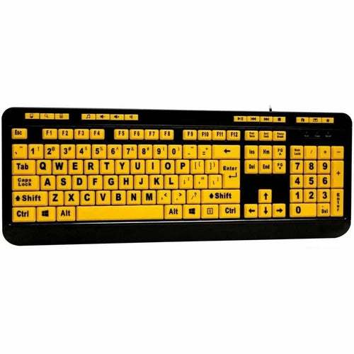 AKB132UY - Adesso EasyTouch 132 Luminous 4X Large Print Multimedia Desktop Keyboard