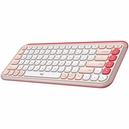 920-013049 - Logitech POP ICON KEYS Wireless Keyboard Rose & Off-White