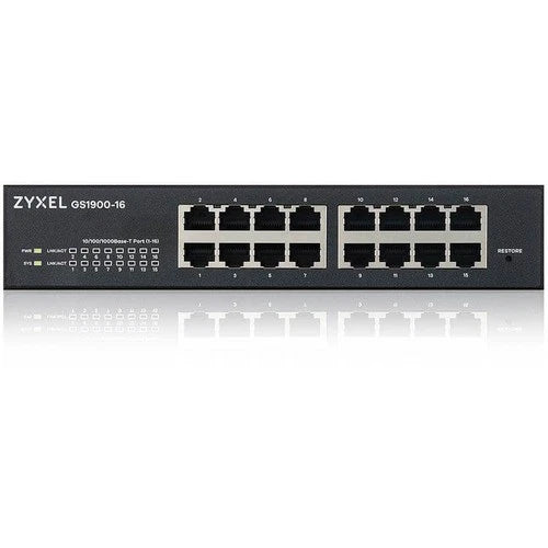 GS1900-16V03F - Zyxel 16-port GbE Smart Managed Switch