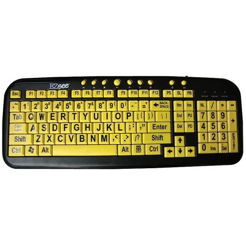 CD1038 - Ergoguys DataCal Ezsee Low Vision Keyboard Large Print Yellow Keys