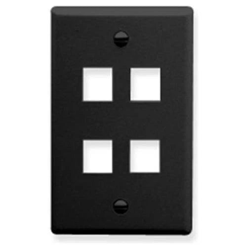 FACE4BK - ICC Classic 4 Socket Faceplate 4 x Socket