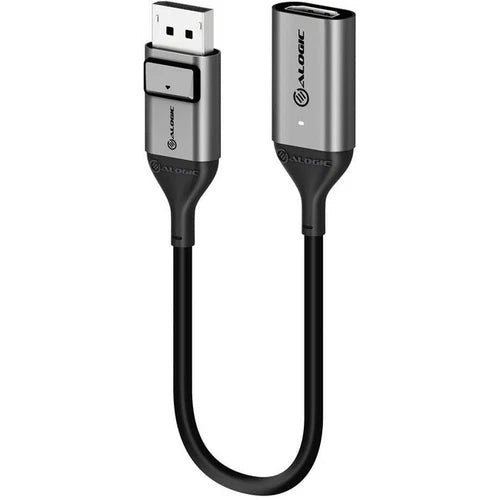 ULDPHDASGR - Alogic Ultra DisplayPort 1.4 to HDMI 2.0 Adapter 4K 60Hz ACTIVE 20cm