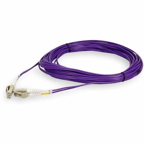 ADDLCLC6M5OM4PE - AddOn 6m LC to LC Purple OM4 Duplex OFNR Riser-Rated Fiber Patch Cable