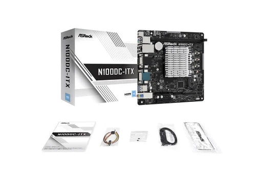 N100DC-ITX - Intel ASRock Quad-Core Processor N100 Up to 3.4 GHz DDR4- 2 SATA3