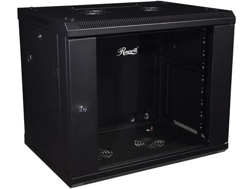 RSWM-9U001 - Rosewill 9U 450mm Deep Single Section Wall Cabinet Toughened Front